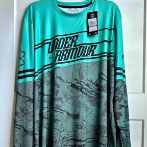 Under Armour FISHING Long Sleeved SPF30 Tee - Men's Loose XXL - NWT
